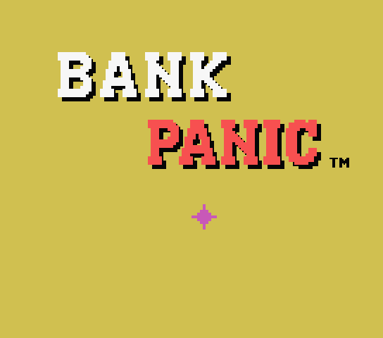 Bank Panic title screen for MSX